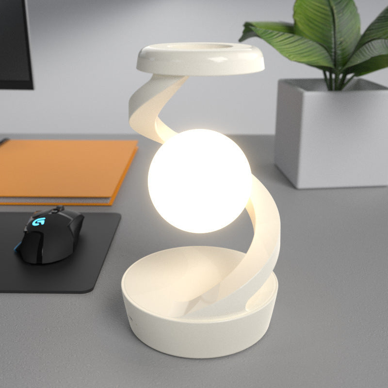 Rotating Moon Desk Lamp with Wireless Charging - Quick Hack